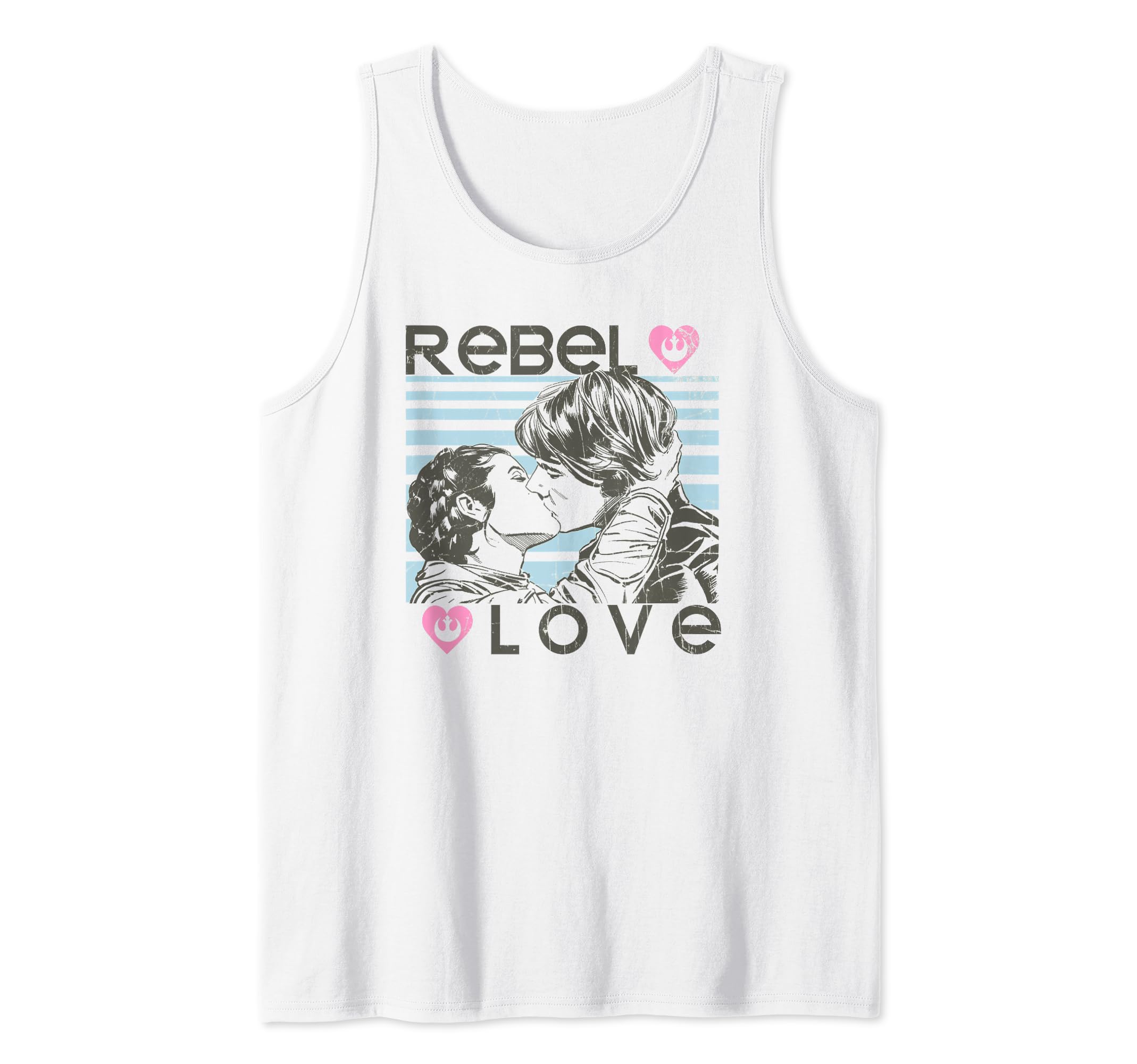Star Wars Han Leia Rebel Love Kiss Tank Top