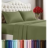 Utopia Bedding Queen Size Sheet Set – 4 Piece Bed Sheets, Soft and Breathable Microfiber, Includes 1 Fitted Sheet, 1 Flat Sheet and 2 Pillowcases – Oeko-Tex - (Olive)