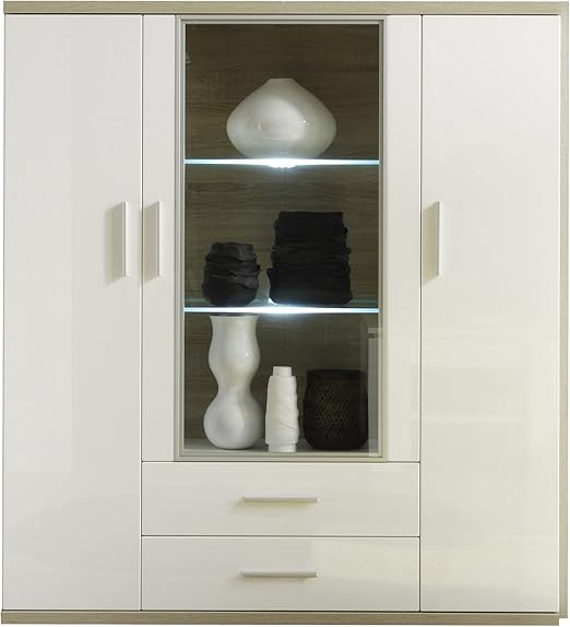 Furnline Arena – Armario de salón, Color Blanco: Amazon.es: Hogar