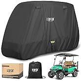10L0L 650D Golf Cart Cover for 2/4/6 Passengers EZGO Club Car Yamaha | Heavy Duty Oxford Waterproof Covers, All Weather Outdoor Protection, 3 Zipper Doors, Windproof Strap Dustproof UV resistant