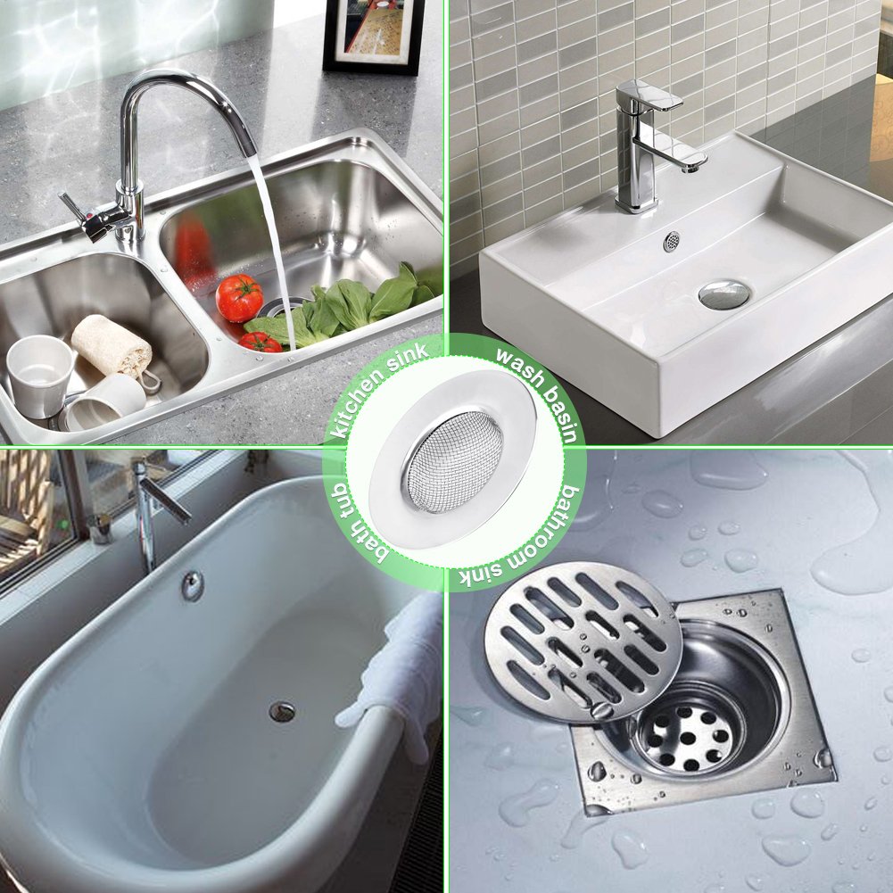 Colador de fregadero de acero inoxidable 90 mm 110 mm Junnom de 70 mm