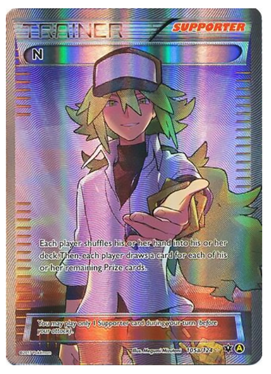 Pokemon Card - N Full Art Trainer 105a/124 - Fates Collide