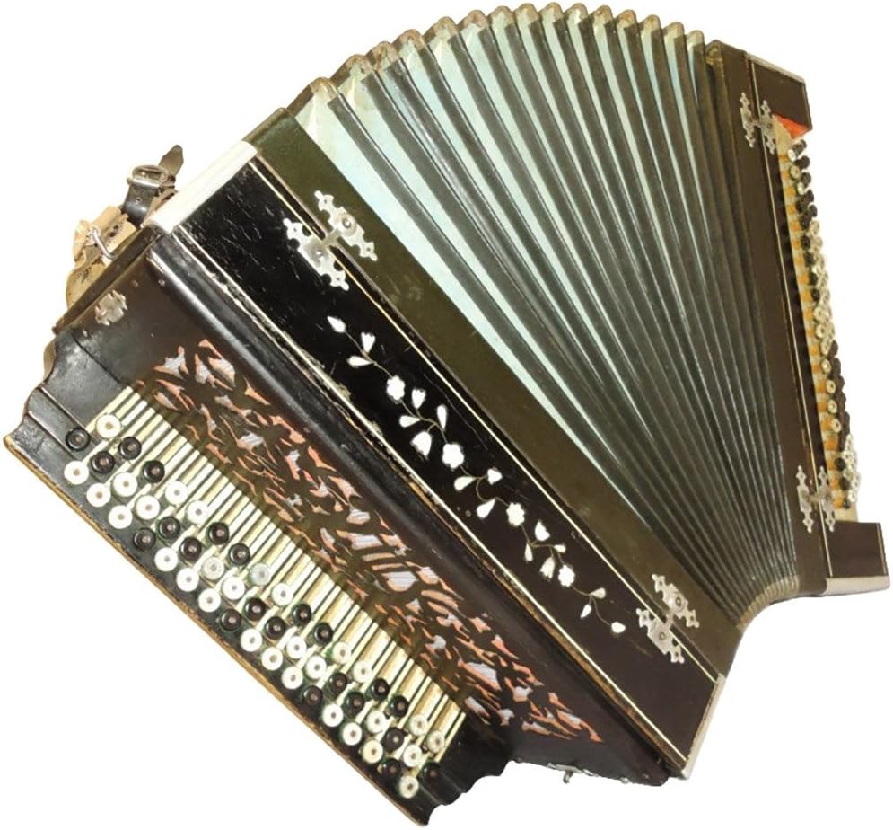 Antique Handmade Button Accordion 100 Bass, Rare Russian