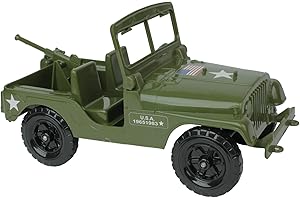 TIM MEE TOY TimMee Recon Patrol M38 Military 4x4 - Olive Green Action Figure Size - Made in USA