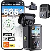 Vantrue E360 Plus All Channel Dash Cam, 585°, Dual STARVIS 2, Fisheye Front + Fisheye Inside + Rear Dash Camera, Dual IR Night Vision, GPS, WiFi, Touchscreen, Parking Mode, Voice Control, Support 1TB