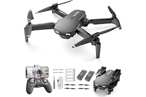 NEHEME Drones for Kids with Camera - Remote Control Helicopter Toys Gifts for Boys Girls, 1080P HD FPV RC Quadcopter for Adults, One Key Start/Land, Altitude Hold, Gravity Control, 2 Batteries, Black