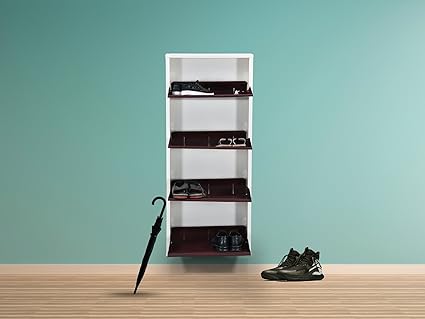 Royaloak Metal Shoe Rack with 4-Doors