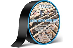 Oududianzi Deck Joist Tape, 1-5/8" x 50' Joist Tape for Decking, Waterproof Seal Antiseptic Butyl Joist Tape, Self-Adhesive Flashing Joist Tape for Wood Decks Beams Roof (1 Roll)