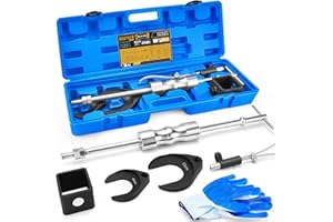 KOOPOOL 10-Piece Heavy Duty CV Axle Puller Tool Set: Slide Hammer, 2" & 2.5" Forks for Effortless CV Joint Removal