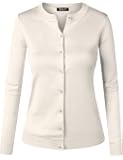 BIADANI Women's Button Down Cardigan - Long Sleeve Soft Knit Sweater, Pearl-Like Buttons - View #6