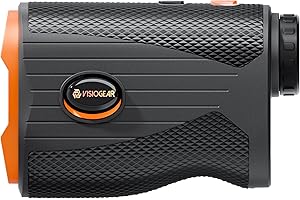 VISIOGEAR Golf Rangefinder with Slope, 1200 Yards Laser Range Finder for Golfer, 7X Magnification Range Finder Rechargeable Golf Accessories for Men, Flag Pole Locking Vibration