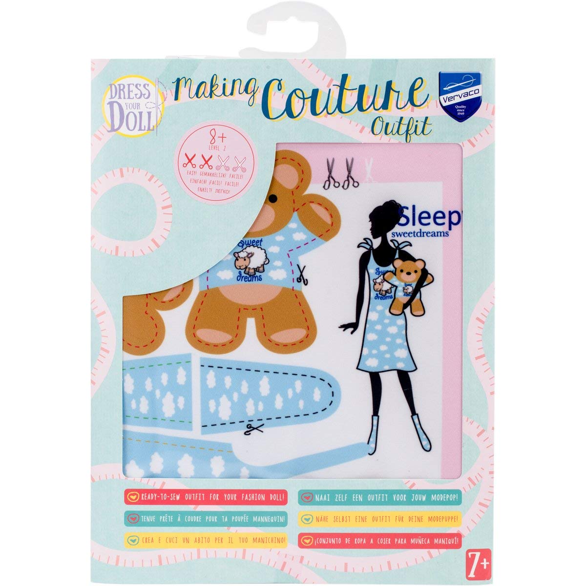 Vervaco Dress Your Doll, Synthetic Fiber, Multi-Colour, 31 x 24 x 1 cm