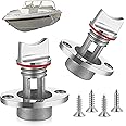 Ripeng Boat Drain Plug Stainless Steel Marine Drain Plug Oval Garboard Transom Boat Plug Kit with Waterproof Seal Ring for 1 Inch Hole, Thread for 3/4 Inch (2, Red)