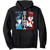 Death Note Blue and Red L vs Light Face Off Anime Pullover Hoodie