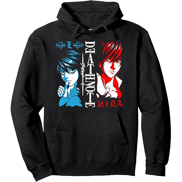 famesale Death Note Hoodie L Lawliet Cosplay Kostüm Bedrucktes Langarm Katzenohr Sweatshirt Pullover Jacke Trainingsanzug Crop Top für Damen Mädchen