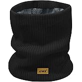ATNKE Warm Neck Gaiters for Men and Women Double Layer Fleece Lined Thicken Windproof Scarves Dust Winter Ski Mask Scarf