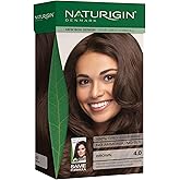 Naturigin Permanent Hair Dye - 4.0 Brown - 100% Gray Coverage, Long-Lasting Natural hair Color - Ammonia & Paraben-Free, Vegan and Plant-Infused Formula (Pack of 1)