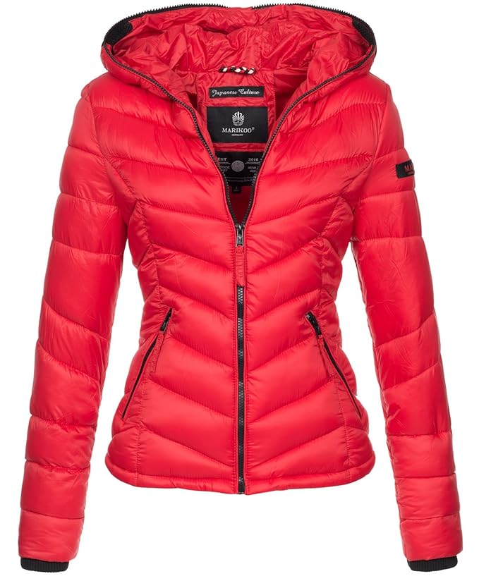 Marikoo Damen Jacke Stepp Leichte Herbst Winter Übergangsjacke XS-XXL B403
