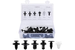Lot de 100 clips universels pour garniture de carrosserie de voiture – Clips de fixation universels en plastique et nylon pou