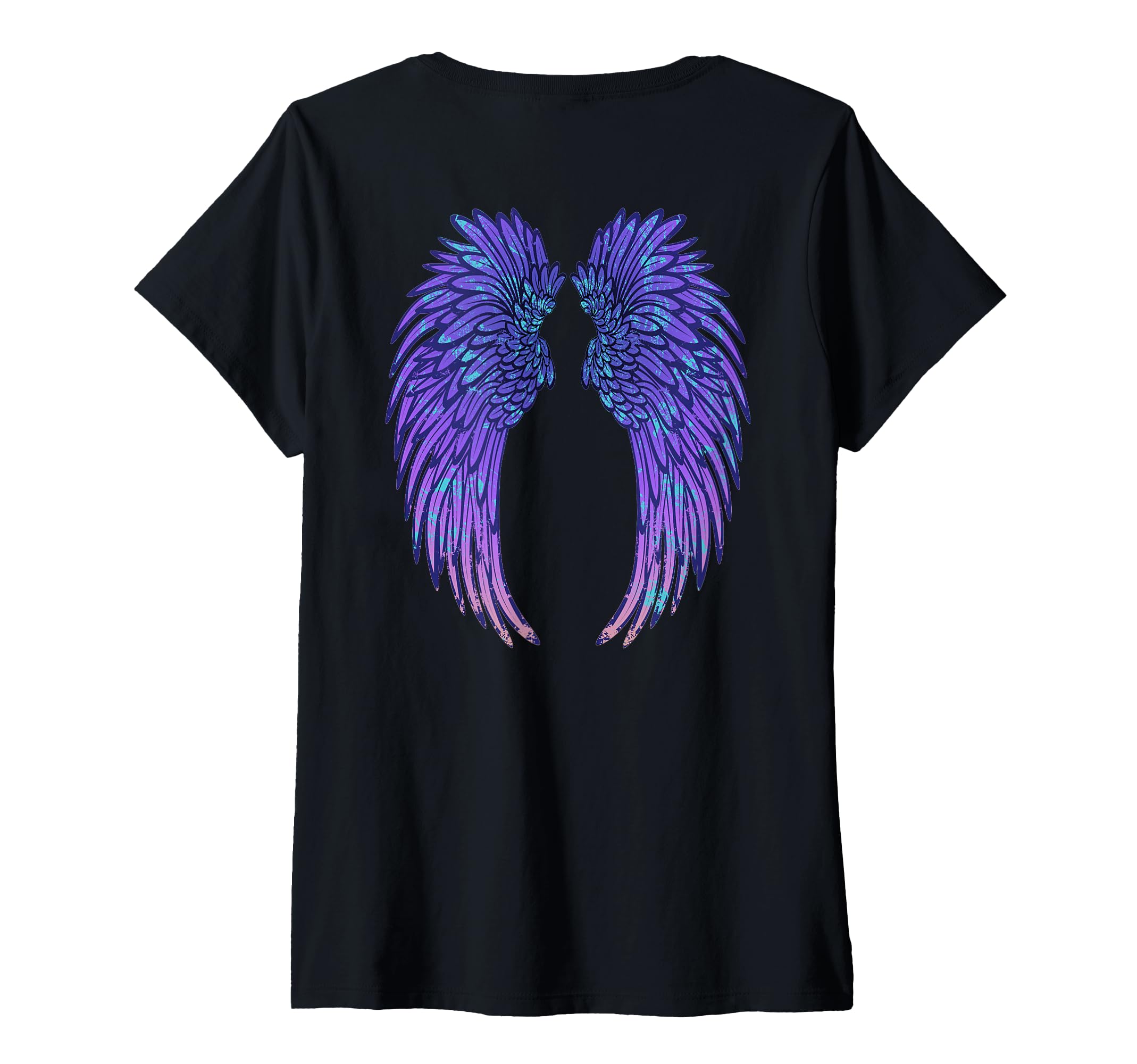 Women's Angel Wings Eagle Wings Broken Wings Wild Wings On The Wings V-Neck T-Shirt