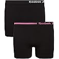 Reebok Girls’ Biker Shorts - 2 Pack Stretch Performance Girls Underwear Seamless Shorties - Cartwheel Shorts for Girls (6-16)