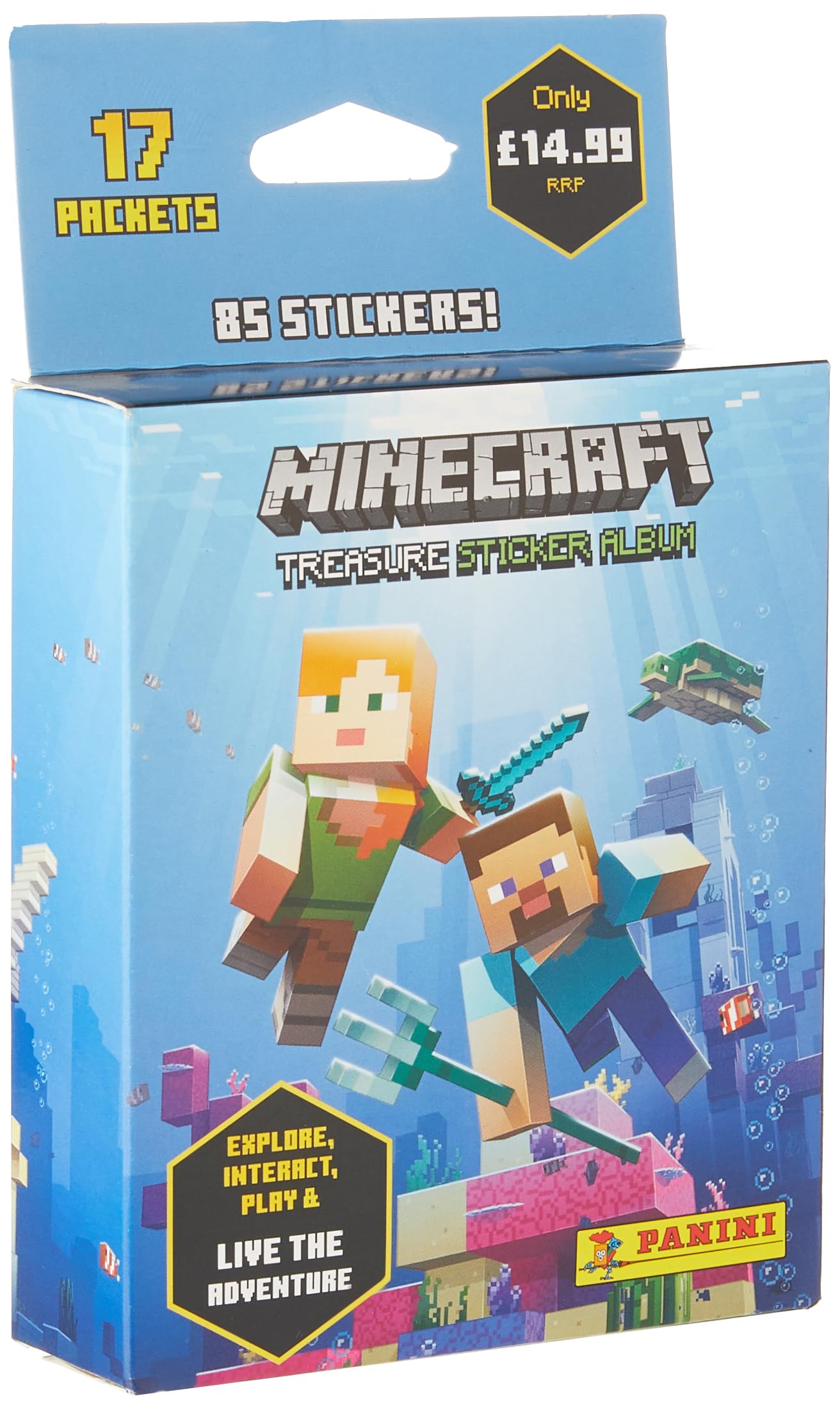 Mojang Studios Minecraft Treasure Sticker Album: 17 Pack