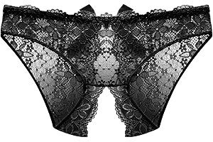 QIYIFUWANG Cheeky Underwear for Women Sexy Panties Mid Waist Panties Briefs Bikini Lace Panties Briefs Soft Hipster Panties