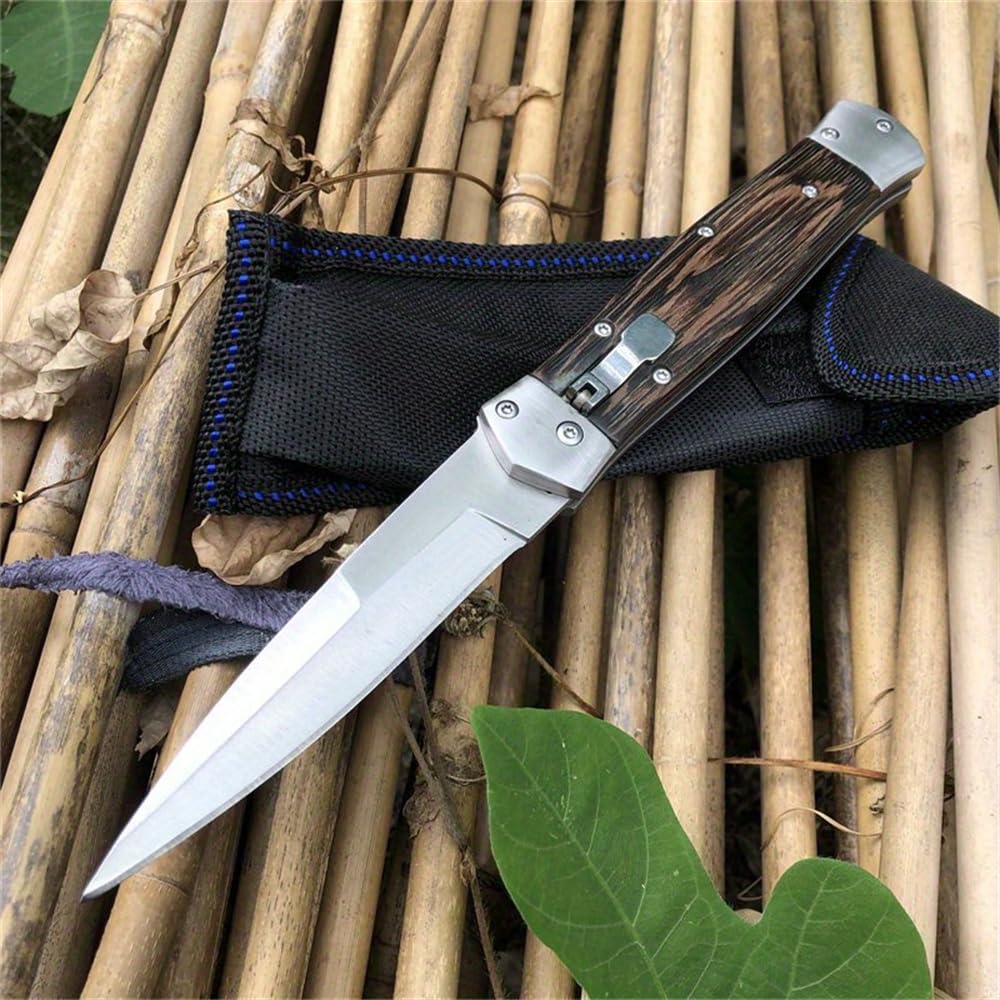 HUAAO Push Button Knife, Assisted Opening Folding