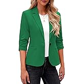 LookbookStore Blazers for Women Suit Jackets Dressy 3/4 Sleeve Blazer Business Casual Outfits for Work