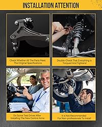 KAC Front Upper Lower Control Arm w/Ball Joint