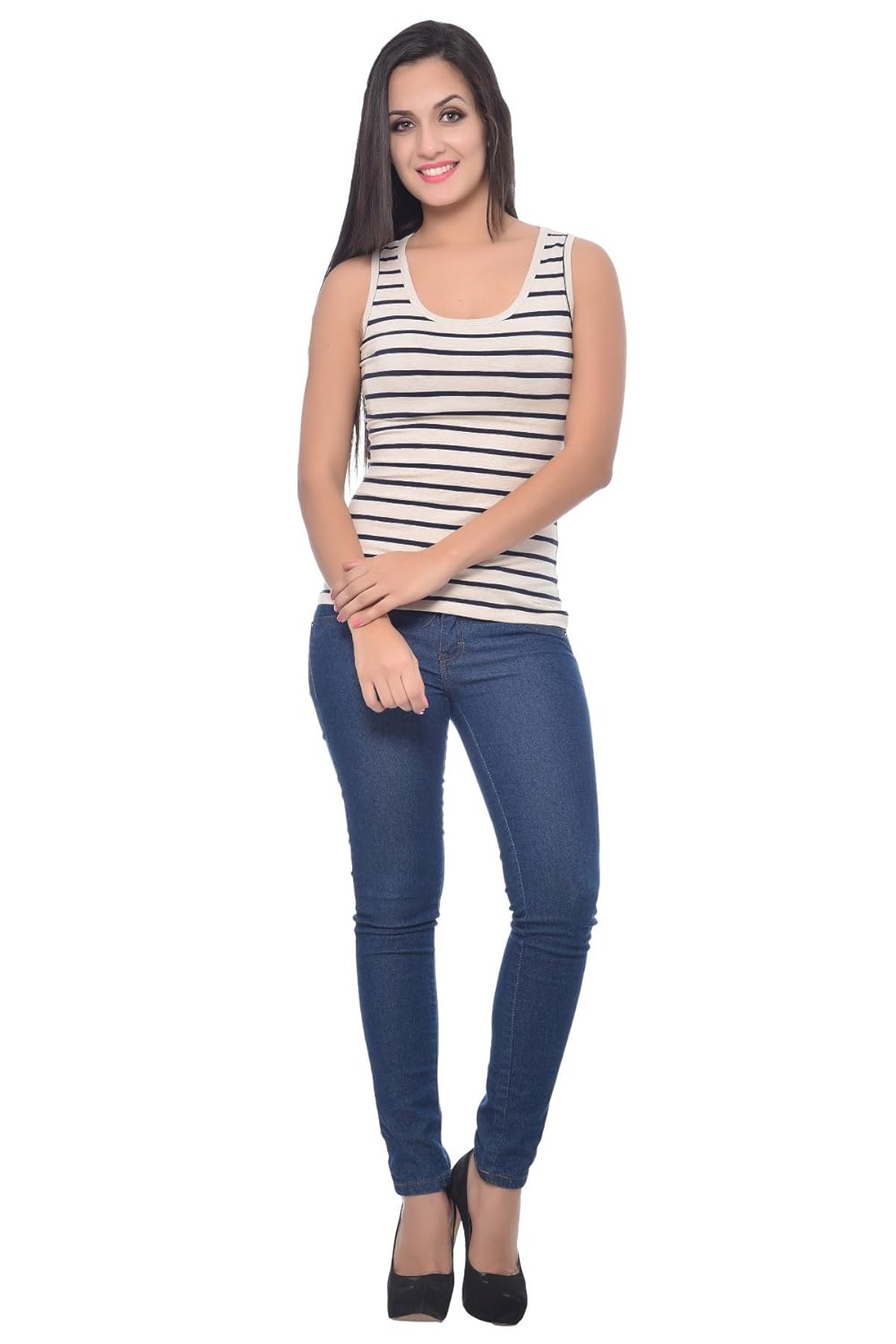 frenchtrendz women cotton spandex medium tank top