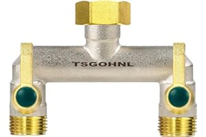 TSGOHNL 3/4-Inch Garden Hose splitter - Designed for installing multiple irrigation system timers - Suitable for high water pressure faucet manifolds - Freeze and rust resistant high flow 2-way valve