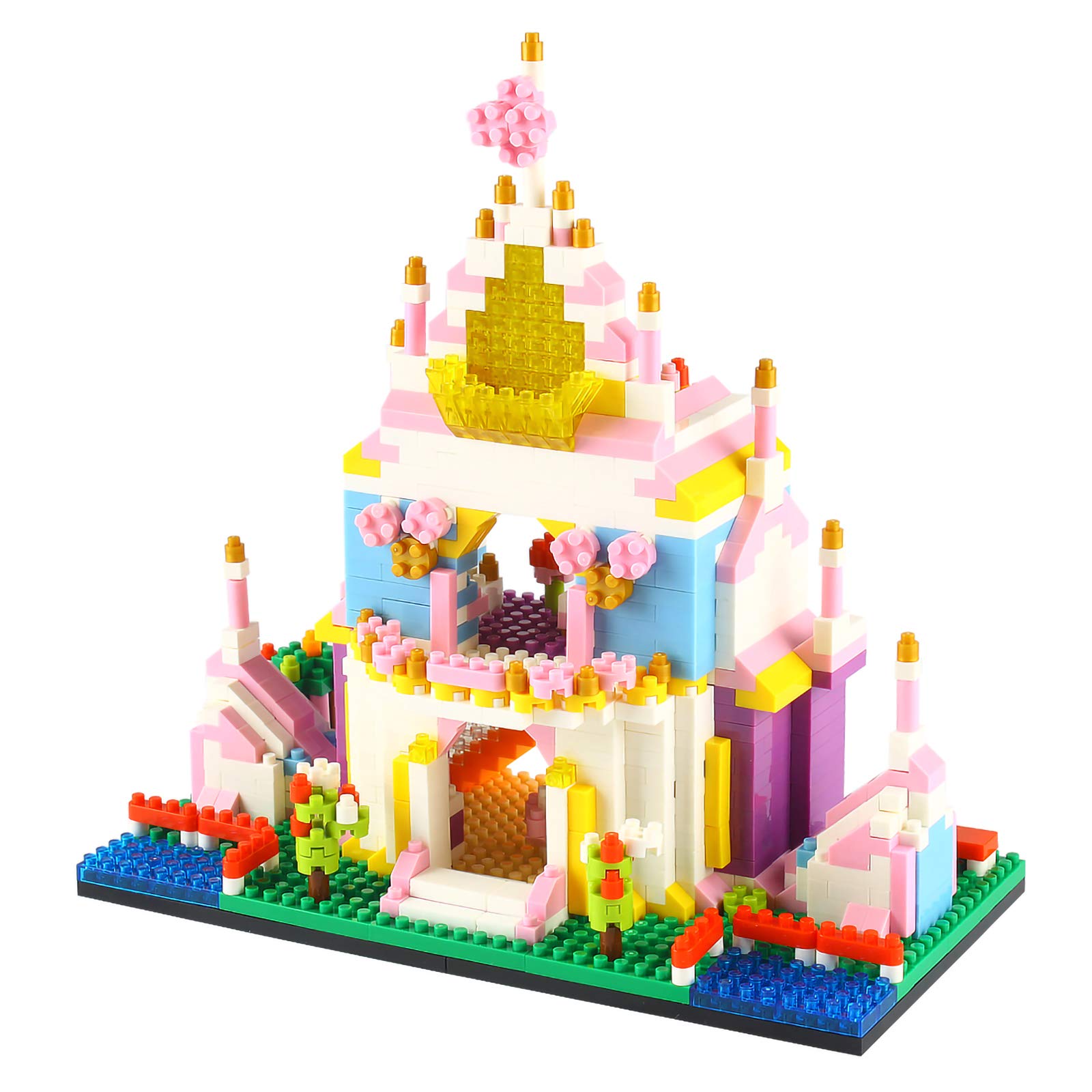 Larcele 988 Pieces Micro Building Blocks Kit Mini Building Toy Bricks Set for Adults KLJM-02 (Princess Castle) — image 1