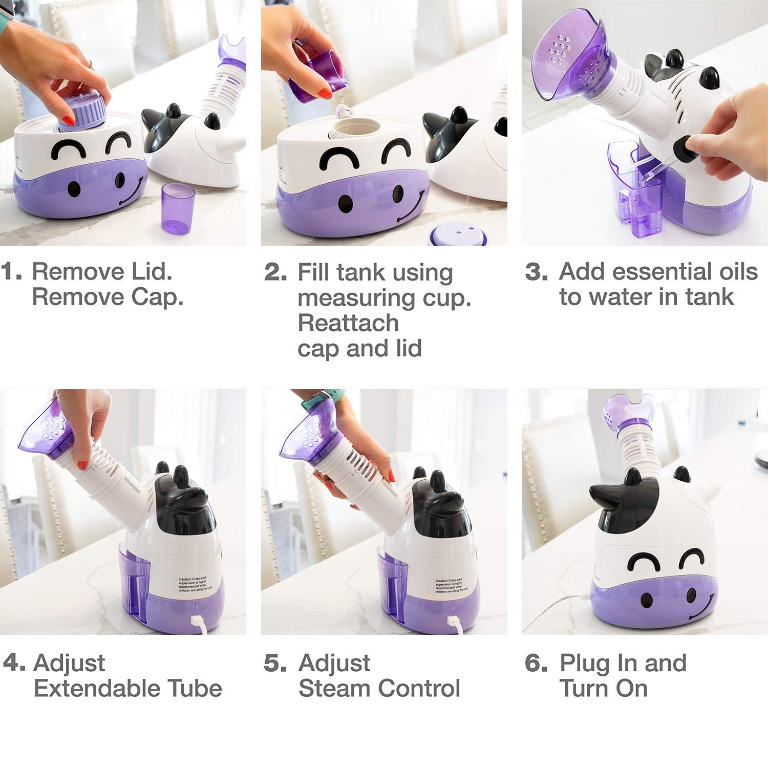 HealthSmart Humidifier and Personal Steam Inhaler for Kids Includes an