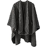 Royoliving Fuzzy Sherpa Wearable Fleece Blanket with Pockets for Adults, Ultra Soft Plush Shawl Throw Blankets (Grey, 58'' x 64'')