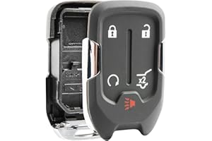 USARemote Shell Button Pad Case Car Key Fob Cover Keyless Entry Remote Replacement for 2015-2023 GMC Acadia Terrain Yukon 5-Button Smart 13584502 HYQ1AA 13508275 HYQ1EA