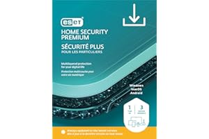 ESET Home Security Premium | Antivirus | 2025 Edition | 3 Devices | 1 Year| Password Manager | Privacy Protection | Ransomwar