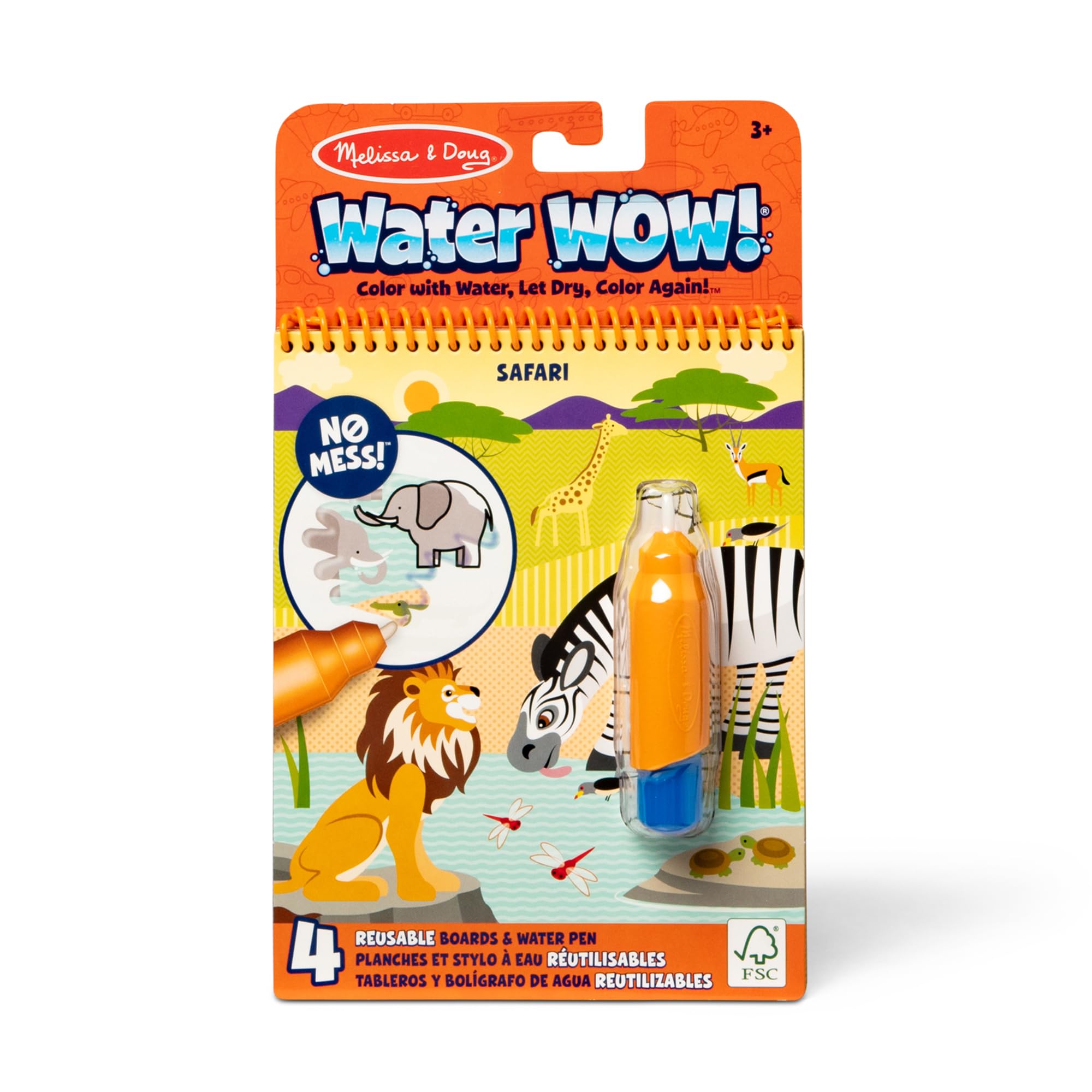 Melissa & Doug On The Go Water Wow! Reusable Water-Reveal Activity Pad - Safari