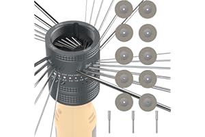SONNLER Tungsten Electrode Sharpener Grinder Head,TIG Welding Tool with Cut-Off Slot with 6 size 8Angles, 48 Holes, 10 Double Diamond Wheels, 3 CNC Mandrel Suitable For Most Rotary tool