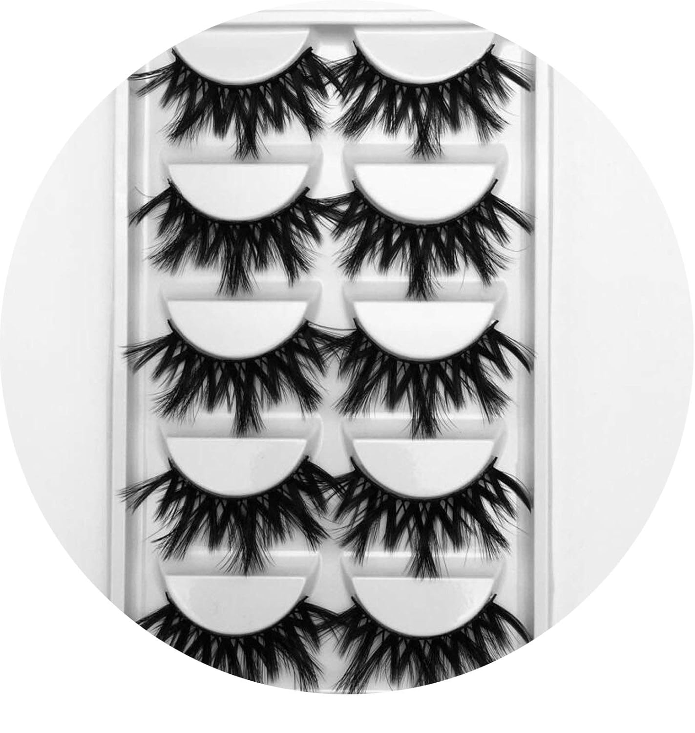 NEW 5 Pairs 3D Mink Hair False Eyelashes Criss-cross Wispy Cross Fluffy 22mm-25mm Lashes Extension Handmade Eye Makeup Tools,519
