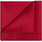KissTies Satin Pocket Square Plain Color Handkerchief For Wedding, Prom, Party
