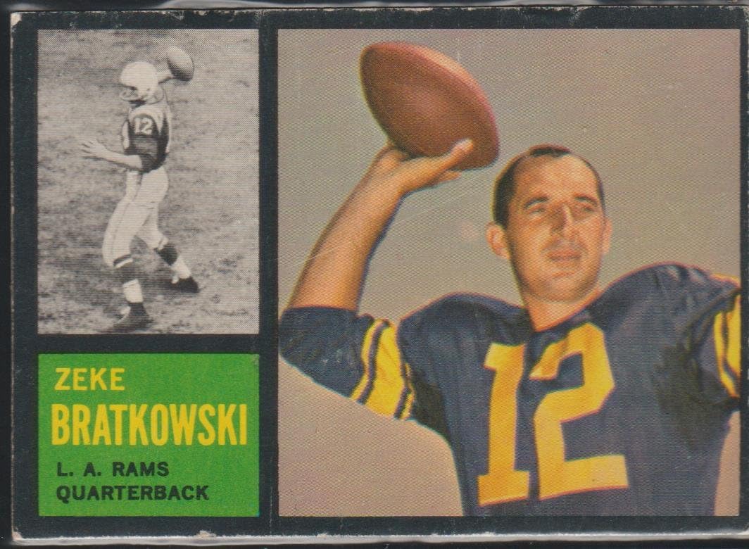 1962 Topps Zeke Bratkowski Rams Football Card 77 At Amazon S Sports Collectibles Store