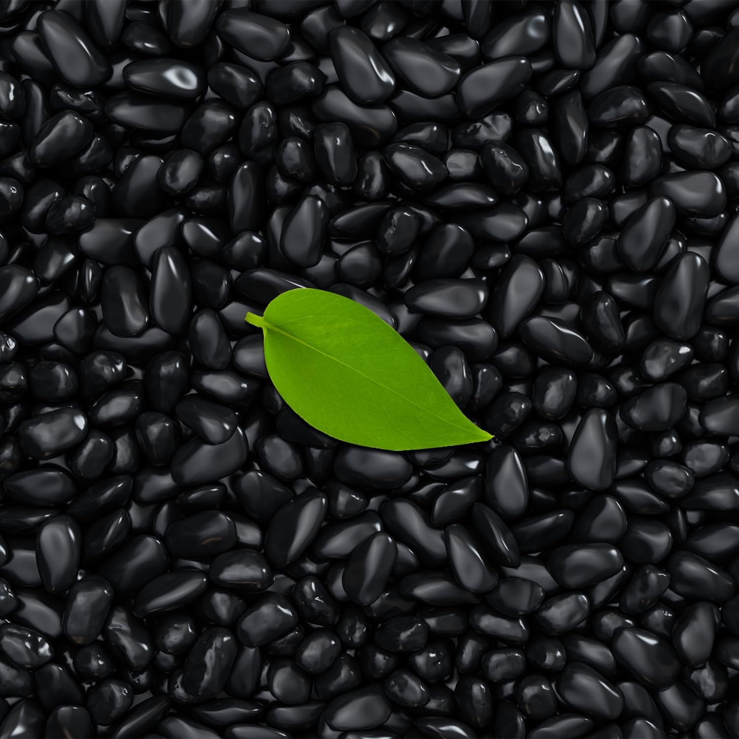 Hardscaping Materials - Calofulston 5 LB Black Polished Pebbles 3/8 Inch, Small Decorative River Rocks for Indoor Plants, Outdoor Landscaping, Garden, Smooth and Gravel Size, Come with Gloves