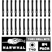 T40 Torx Bits (24 Pack - 2 Inch Impact Grade) 6 Point Torx Star Bit - View #14
