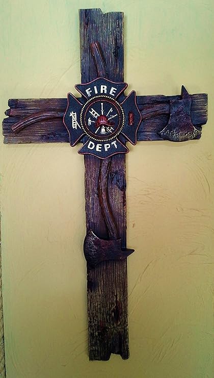 Handmade Cross Fireman Cross Decorative Wall Crosses Wooden Cross