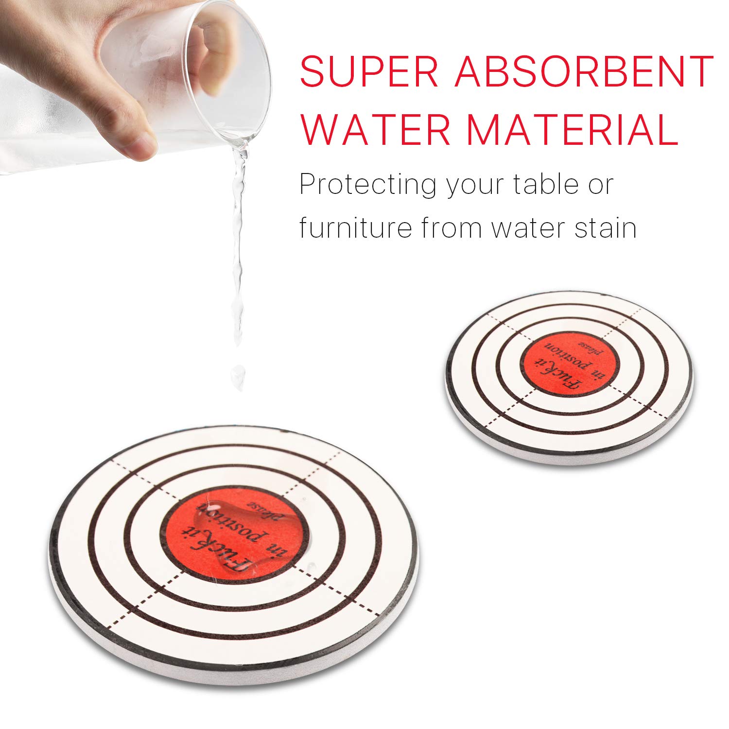 Drink Coasters, 6 PCS Coasters for Drink Absorbent with Metal Holder, Ceramic Coasters with Cork Base to Protect Furniture from Scratch and Dirty