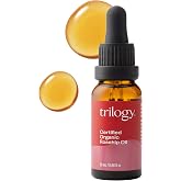 Trilogy Certified Organic Rosehip Oil, Intensive Nourishment, 0.68 Fl Oz | Cold-pressed USDA Organic face oil improves appearance of scars, stretch marks, fine lines &amp; wrinkles, Omega 3, 6 &amp; 9
