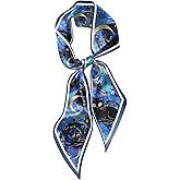 Cabreche Hair Head Scarf Neck Scarves Silk Feeling Long Satin Fashion Cute Decoration Handbag Women Girls 59 * 6.7''