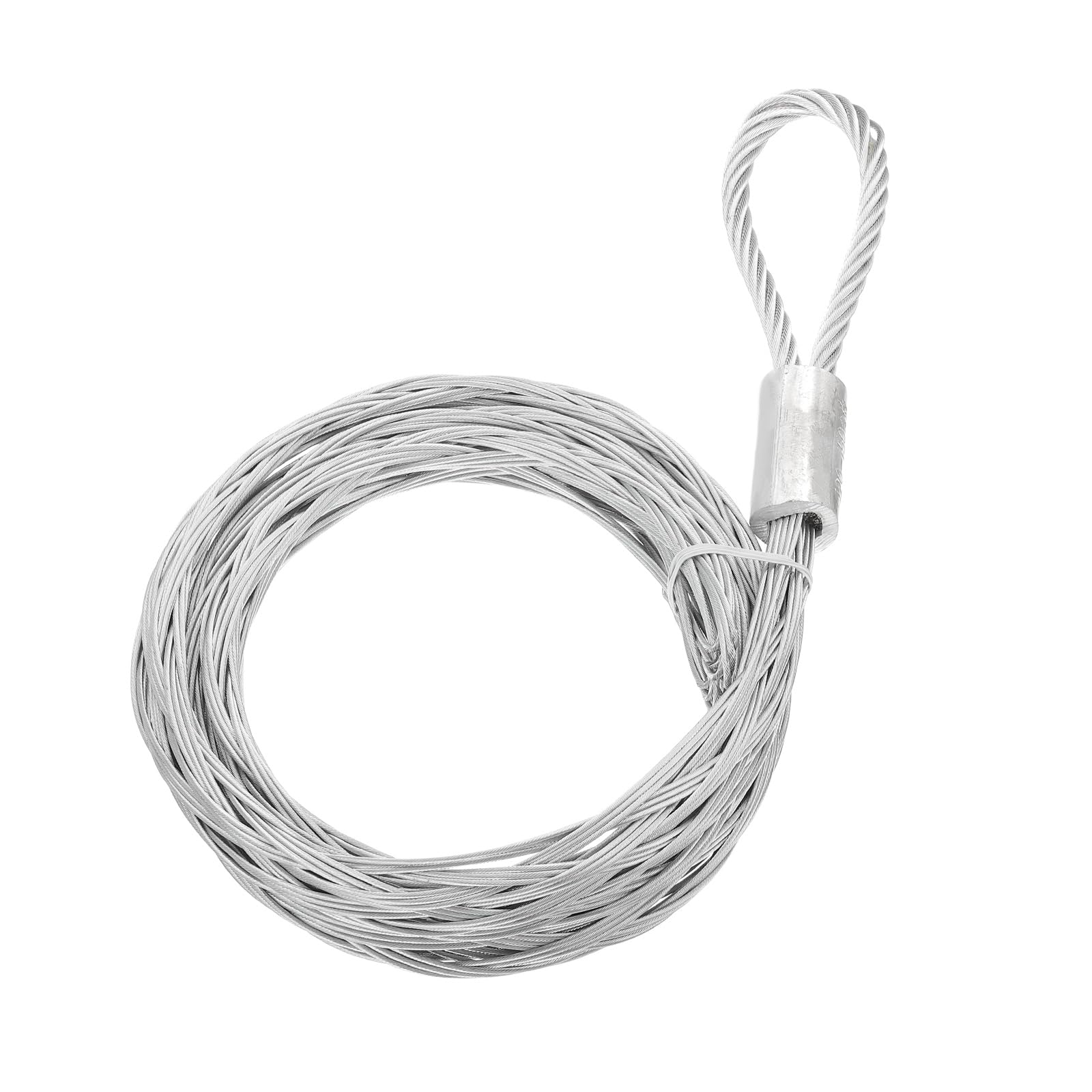 PATIKIL Cable Pulling Grip for 50-60mm (1.95"-2.34") OD Cord, Mesh Metal Single Side Wire Puller Socks Anti-Slip Electrical Sleeve Strand for Light and Heavy Cables, Silver