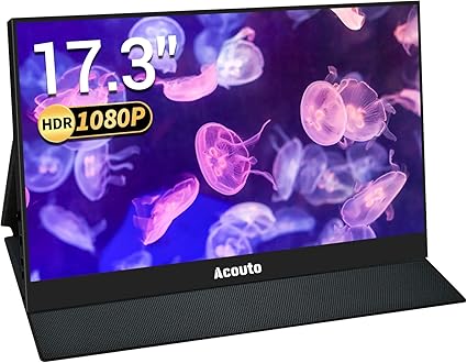 Amazon Acouto Xc17 モバイルモニター 17 3インチ 21第2世代 疲れ目軽減 青色光源を低減 モバイルディスプレイ スイッチ用モニター Usb Type C Mini Hdmi 19x1080 非光沢 内蔵スピーカー スタンド付 Ips液晶パネル 軽量 Ps4 Xbox Switch Pc Mac対応 3年保証